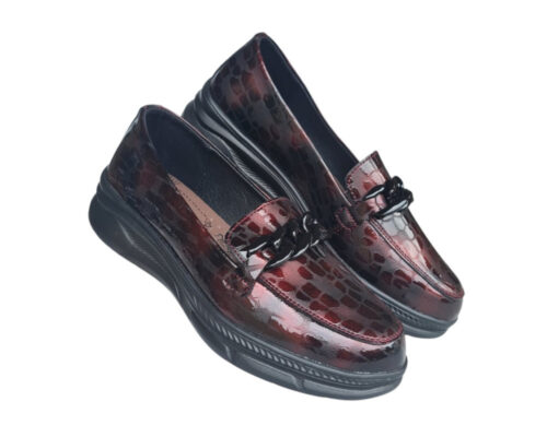 Ženske kožne cipele mokasine bordo ART-3038-2